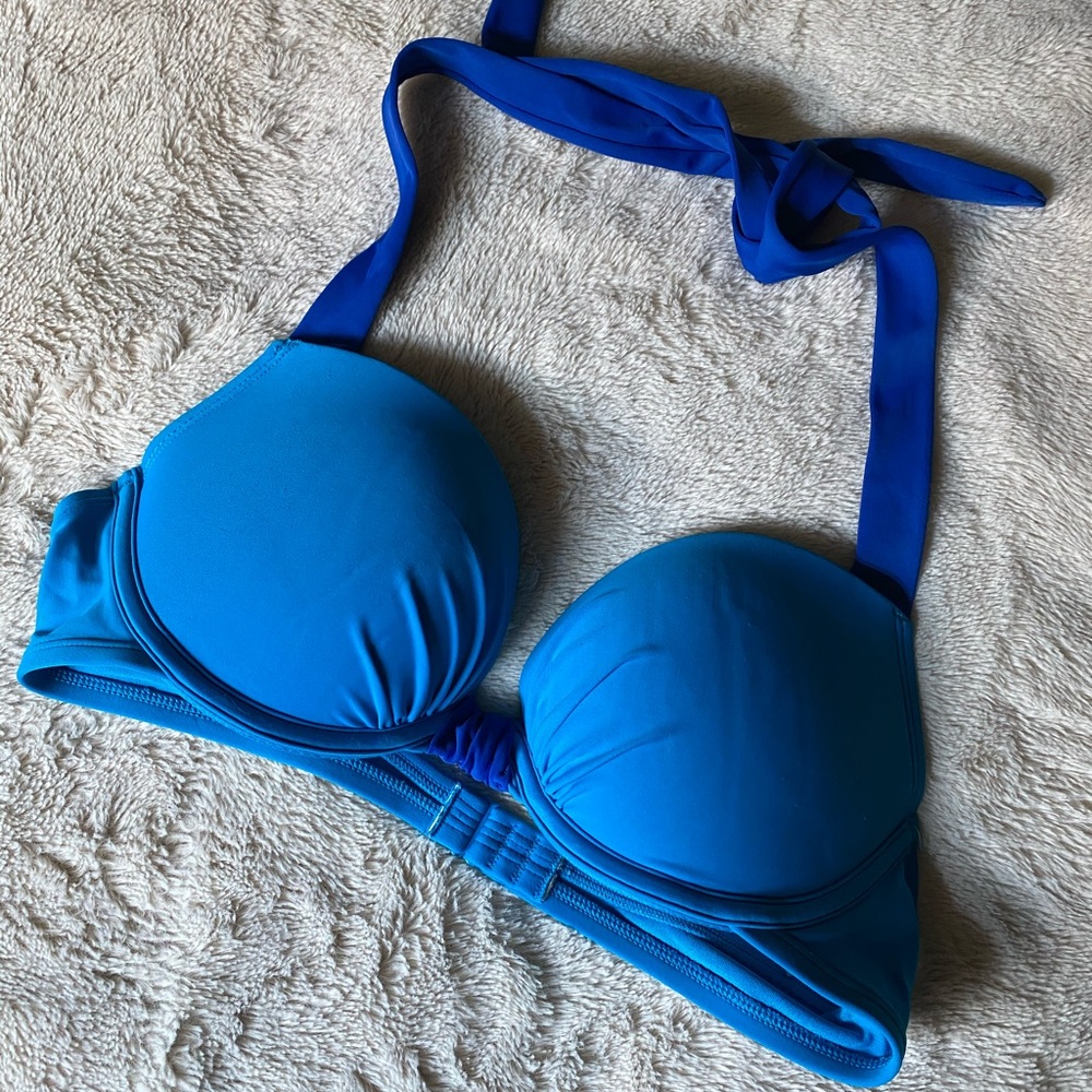 Blue Push-Up Bikini Top